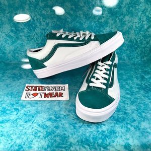 Vans Shoes/Style 36 White/Cadmium Green Men’s Low Top Suede Shoes Sneakers/9.5